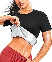 KUMAYES Sweat Tank Top for Women's Slimming Vest Fitness Short Sleeve Sauna Suit Shapewear Slimming Fitness Sport Clothing Vest Women