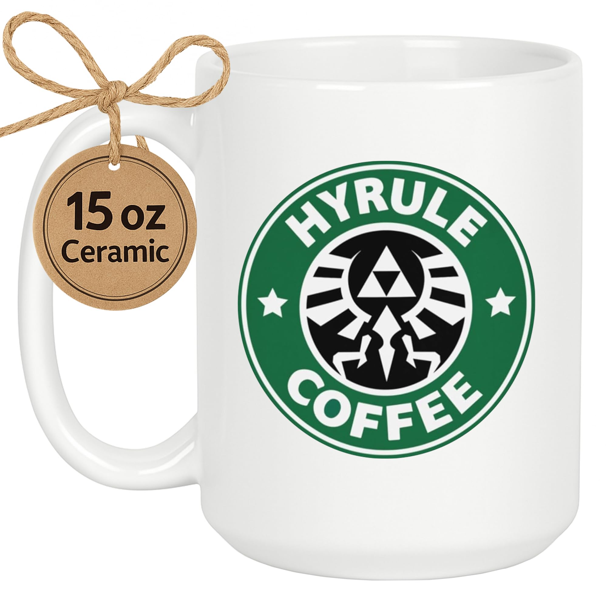 LookHUMAN The Legend of Zelda Coffee Mug, Large Coffee Cup | Cute Coffee Mug for Men Women, Double-Sided Gaming Theme Ceramic Coffee Cups, Dishwasher & Microwave Safe, Gamer Gift | Latte/Tea Mug 15oz