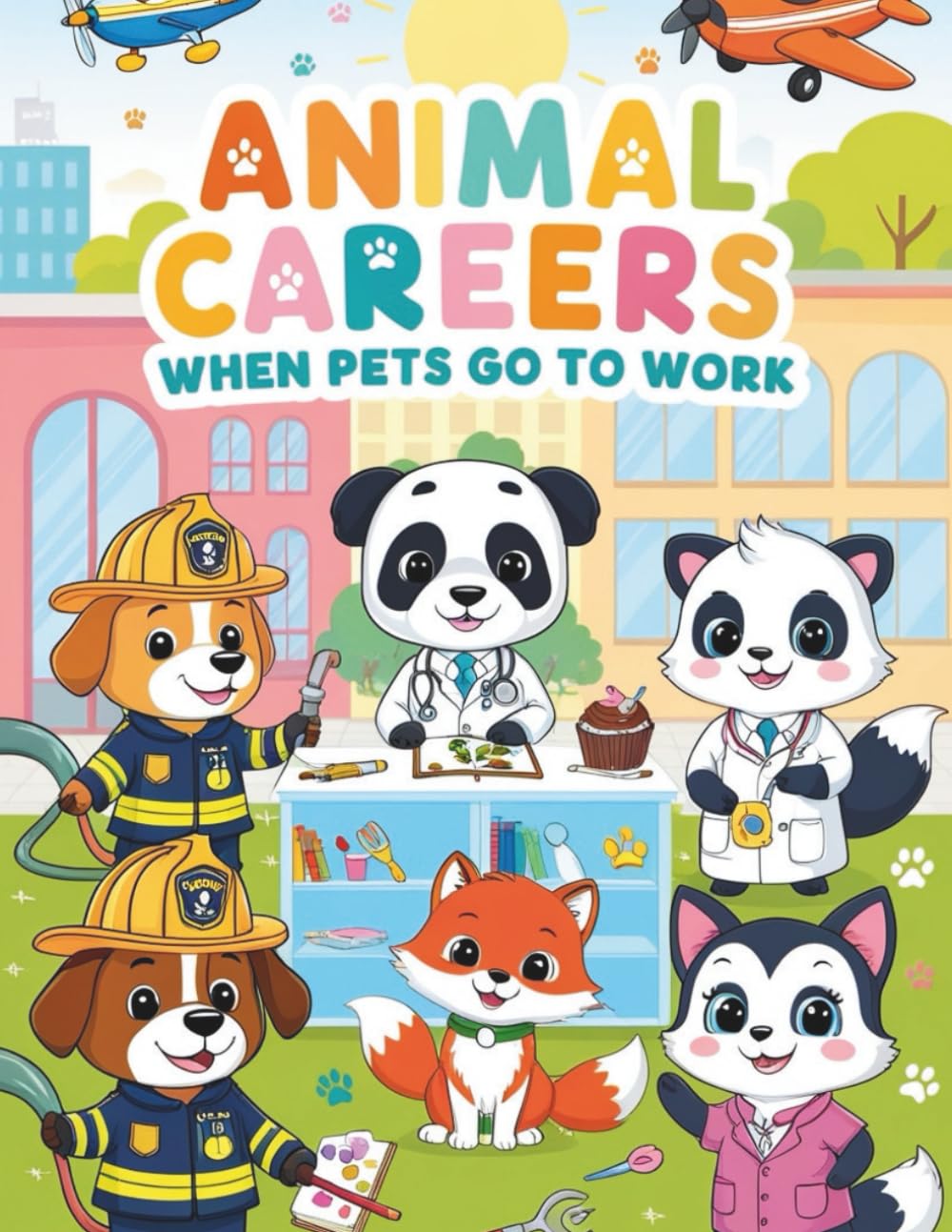 Animal Careers: When Pets Go to Work: 48 Cute and Funny Coloring Pages of Animals Doing Human Jobs!