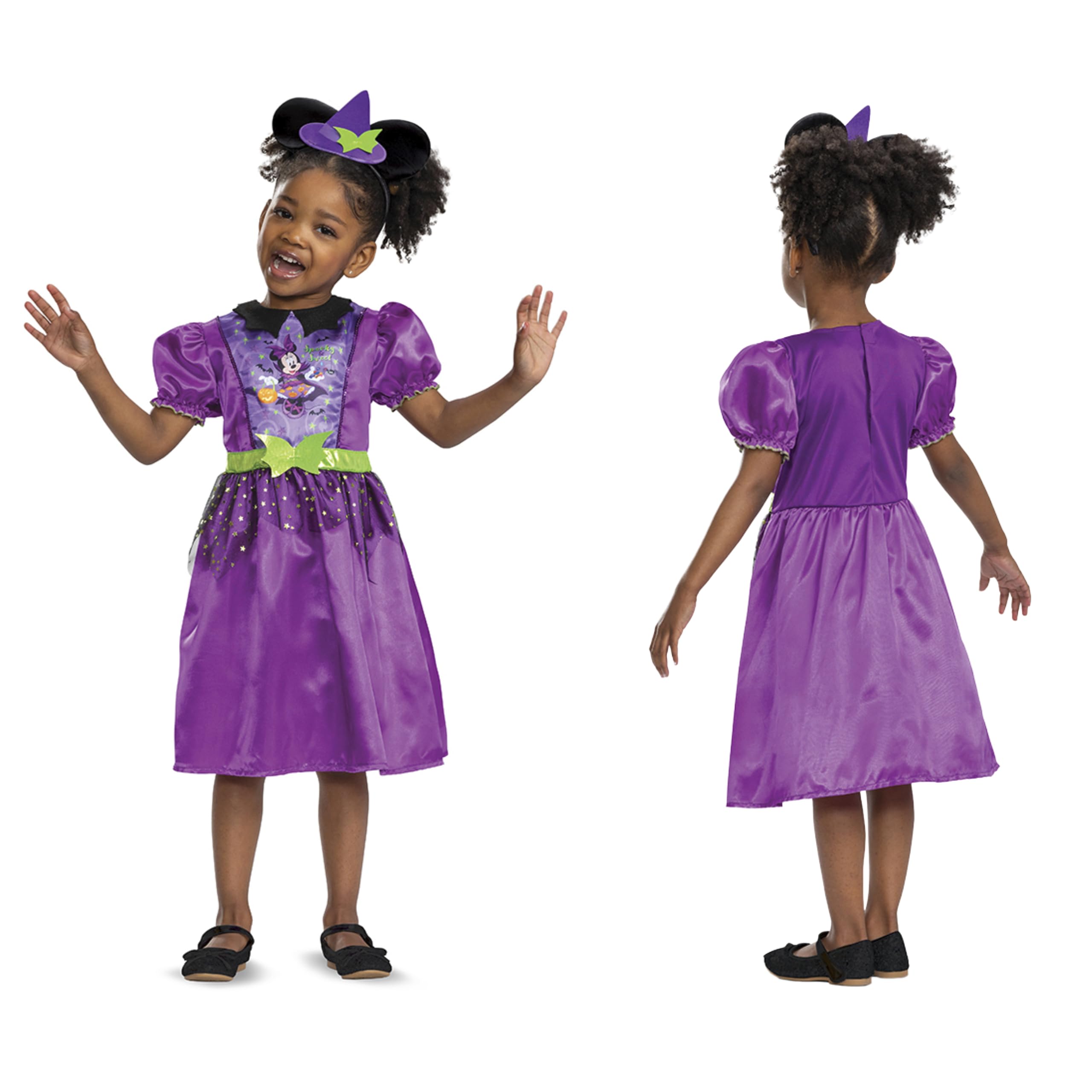 Disguise Spooky Witch Minnie Mouse Fancy dress Child Female Halloween