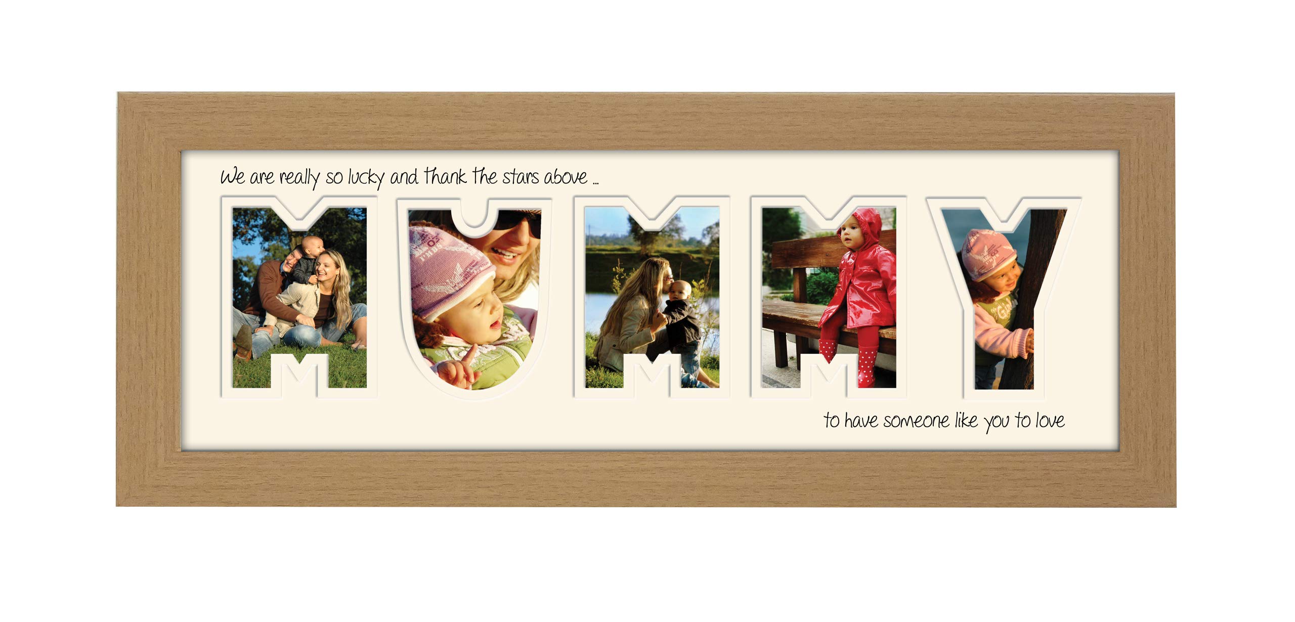 Photos In A Word Oak Finish Frame Cream Mount We Thank The Stars Mummy Photo Frame Thank The Stars Letters Cut Out Using Quality Board 888A (Oak Finish Frame Cream Mount We Thank The Stars)
