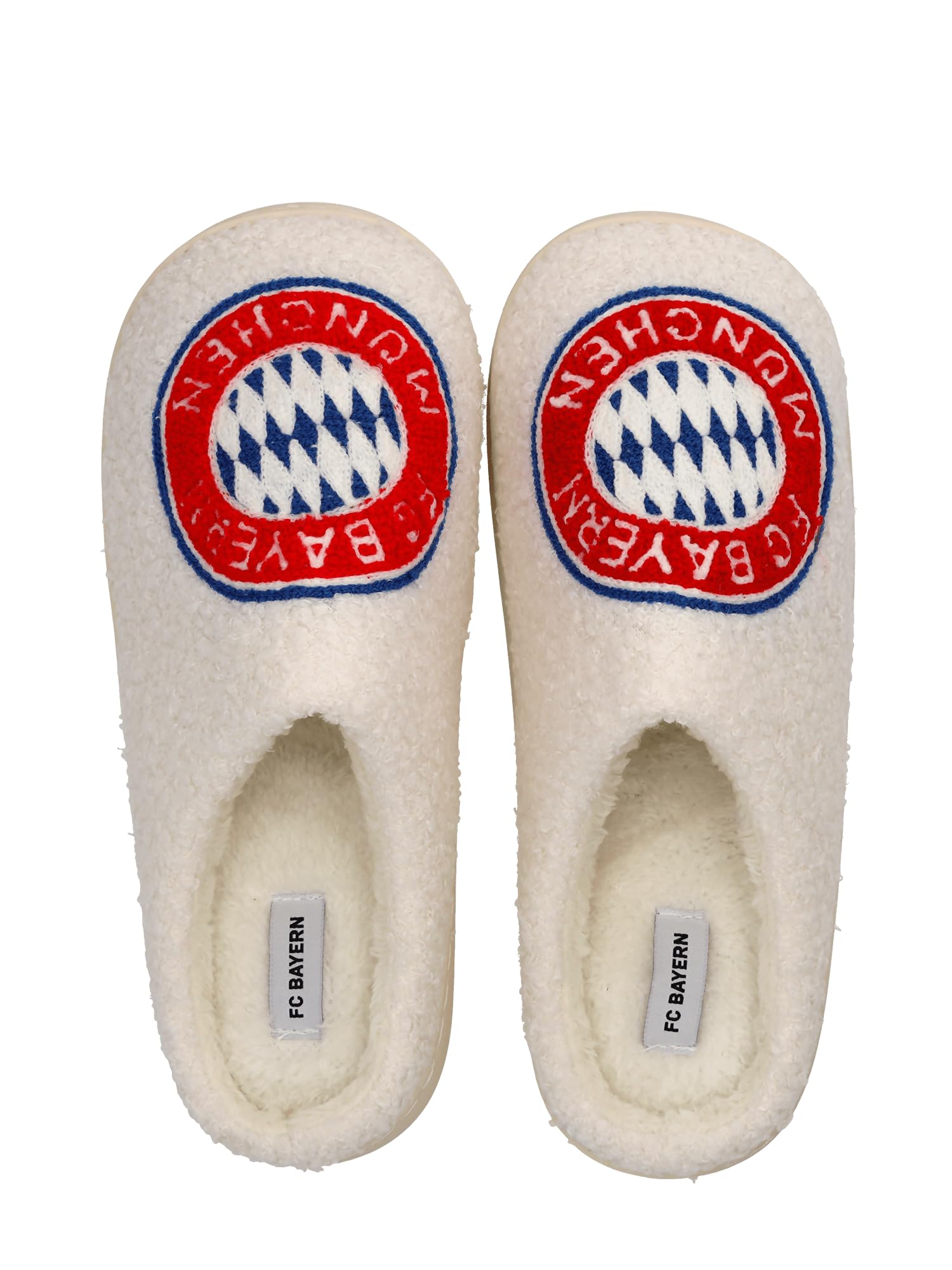FC Bayern München | Plüschpantoffeln | Unisex | Off white