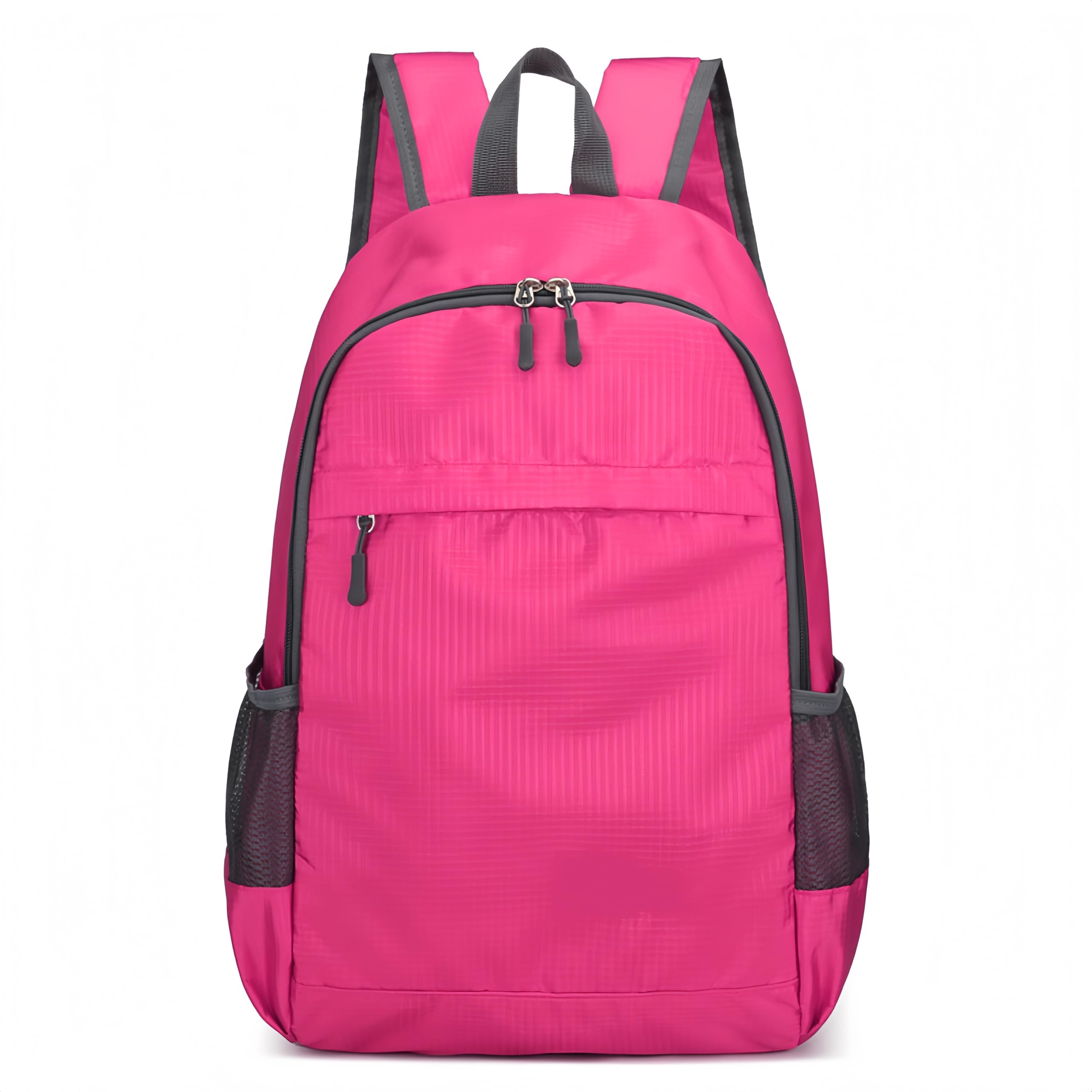 YYKSYDPT Lightweight Foldable Backpack for Mens Womens,Waterproof Hiking Daypacks,Packable Rucksacks Mountaineering Climbing Travelling Outdoor Camping Cycling Walking Biking (Rose red)