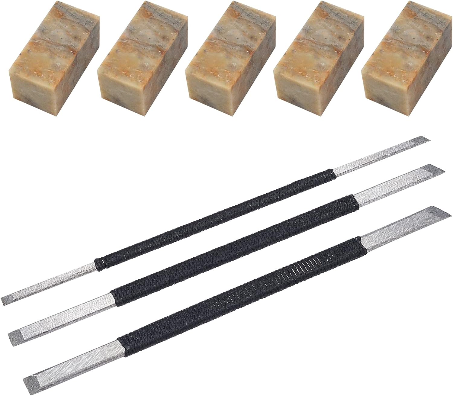 5Pcs Seal Carving Stone Unfinished Chinese