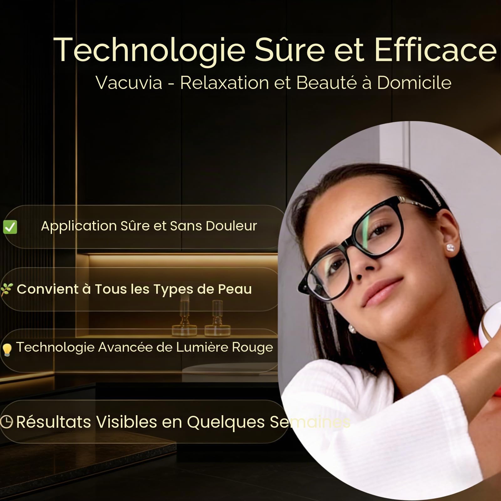 Vacuvia Appareil de massage 4 en 1 contre la cellulite – Vide & Gua Sha électrique, peau plus ferme et meilleure circulation sanguine, massage en profondeur avec chaleur, pour tout le corps