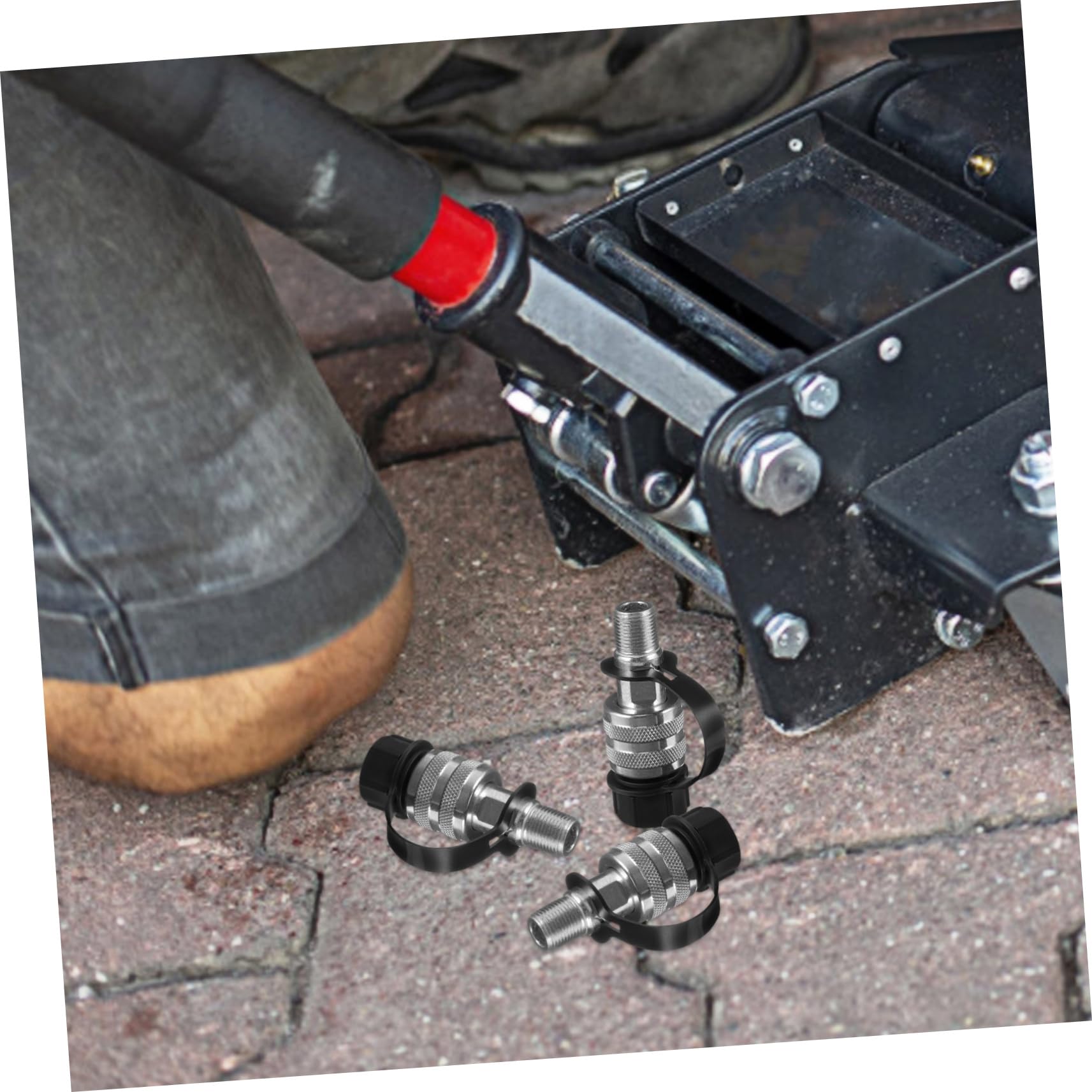 MUCKLILY Hydraulic Quick Disconnect Coupler Hydraulic Quick Connect Valve Hydraulic Quick Connect Couplings Hydraulic Couplers Hydraulic Quick Coupler Galvanized