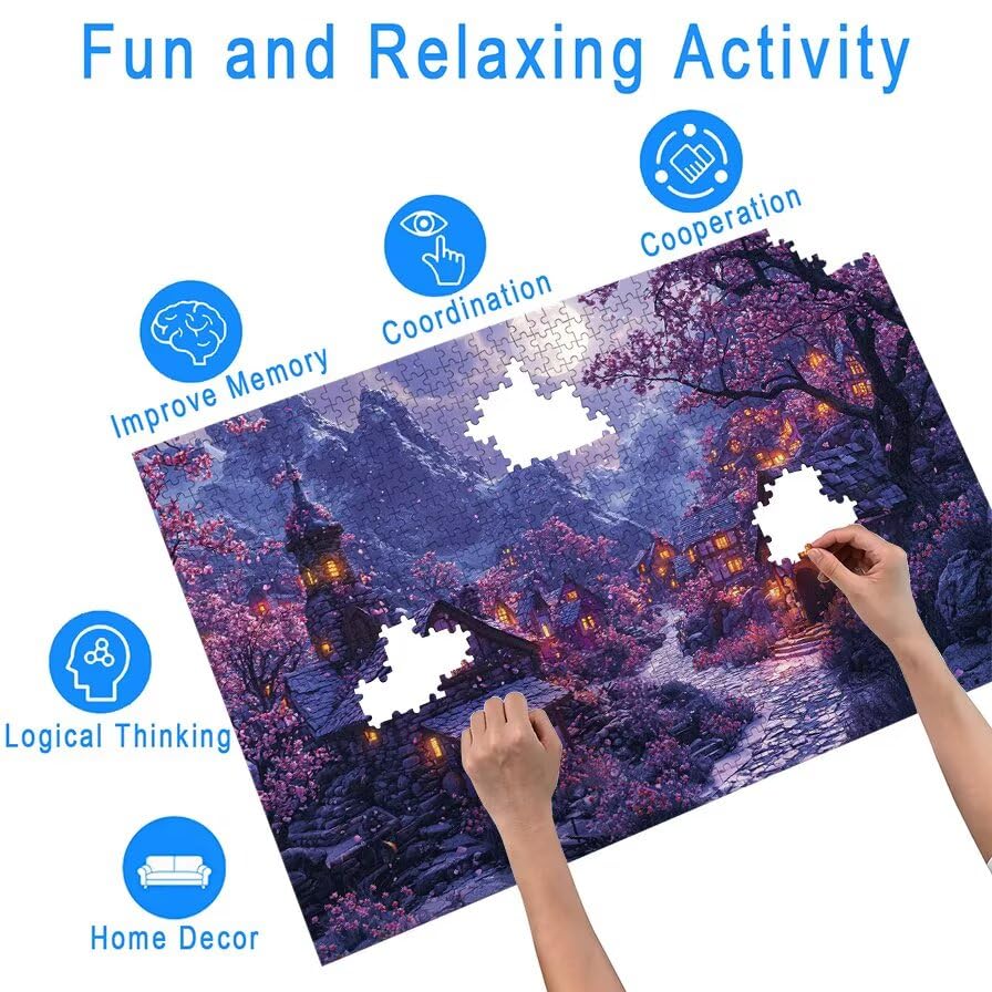 Puzzle 3000 Pièces Adultes, Puzzle 3000 Pieces Paysage pour Adultes, Grand Puzzles Bois Ville avec Boite, Jeu de Concentration pour Toute la Famille, Décoration Maison, Cadeau Femme/Homme, -5667