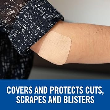 Nexcare Soft 'n Flex Knee & Elbow Bandages, Flexible Fabric, 2 in x 4 in, 8 Count (Pack of 24, 192 Total)
