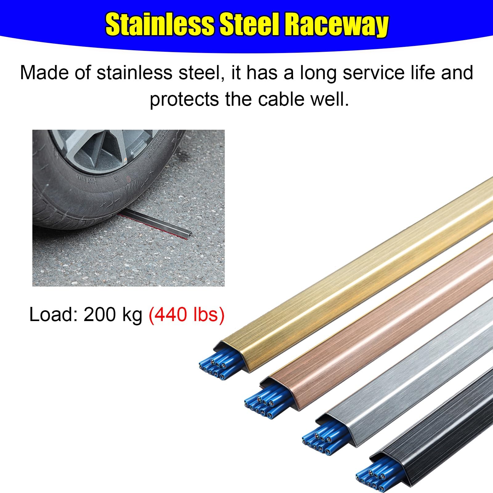 Goulotte Passe Cable Cache-câble de 3, 5 ou 6 pieds de long avec support adhésif, chemin de câbles robuste pour protéger les fils des haut-parleurs de bureau, cordon de protection découpable(Black,W 3