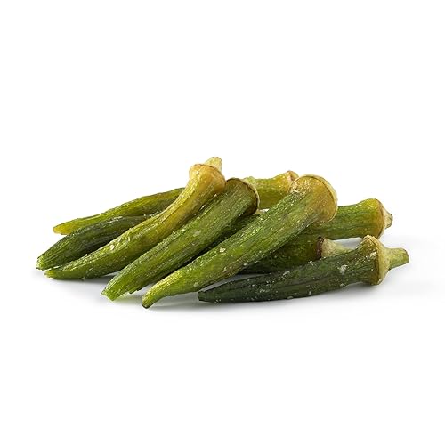 NUTS U.S. - Chips de Okra | Salado de mar | Sin color añadido y sin azúcar añadido | Natural | Delicioso y saludable, chips a granel!!! (chips okra,
