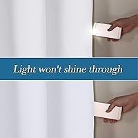 Vista 248 de H.VERSAILTEX Cortinas 100% opacas con aislamiento térmico, texturizadas, de lino, con bloqueo completo de calor y luz, para sala de estar y Negro