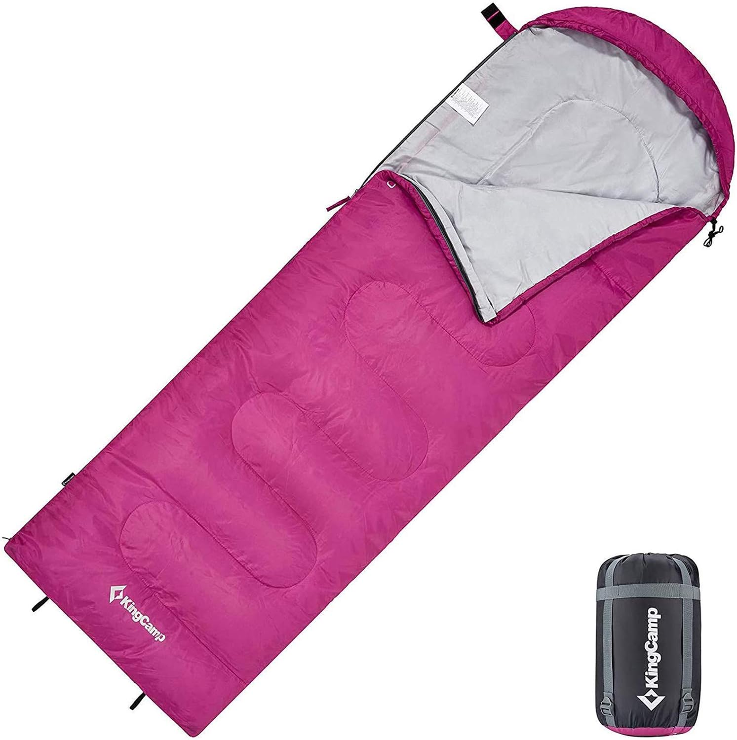 KingCamp Envelope Sleeping Bag 3 Seasons Sleeping Bag, Great for Kids, Boys, Girls, Teens and Adults Compact Waterproof Sleeping Bag with Compression Sack for Backpacking, Camping and Hiking