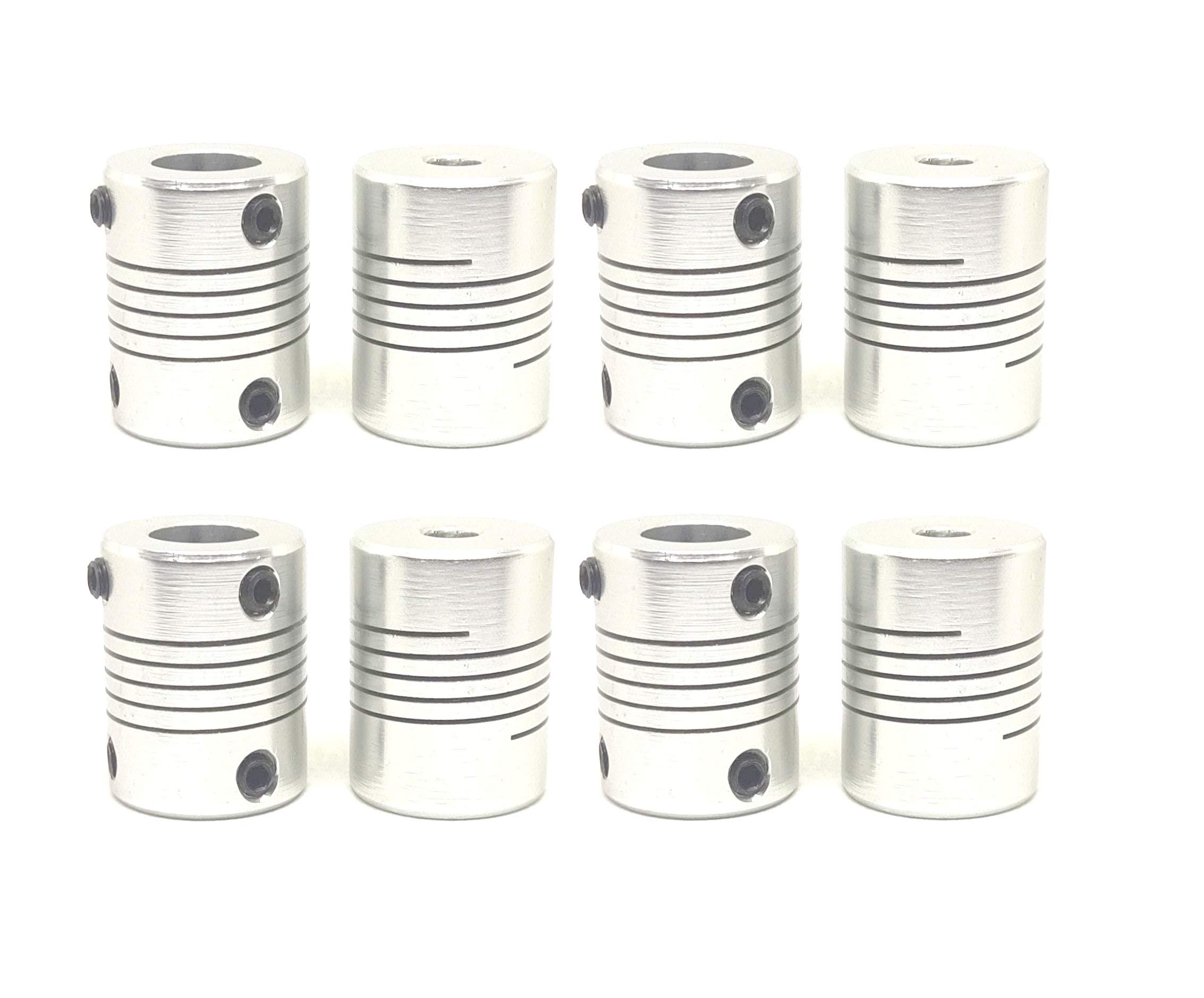 INVENTO 8Pcs 5x10mm Motor Jaw Shaft Coupler Aluminum 5mm 10mm Flexible Coupling for Nema 17 3D Printer Z Axis For RepRap-image-7