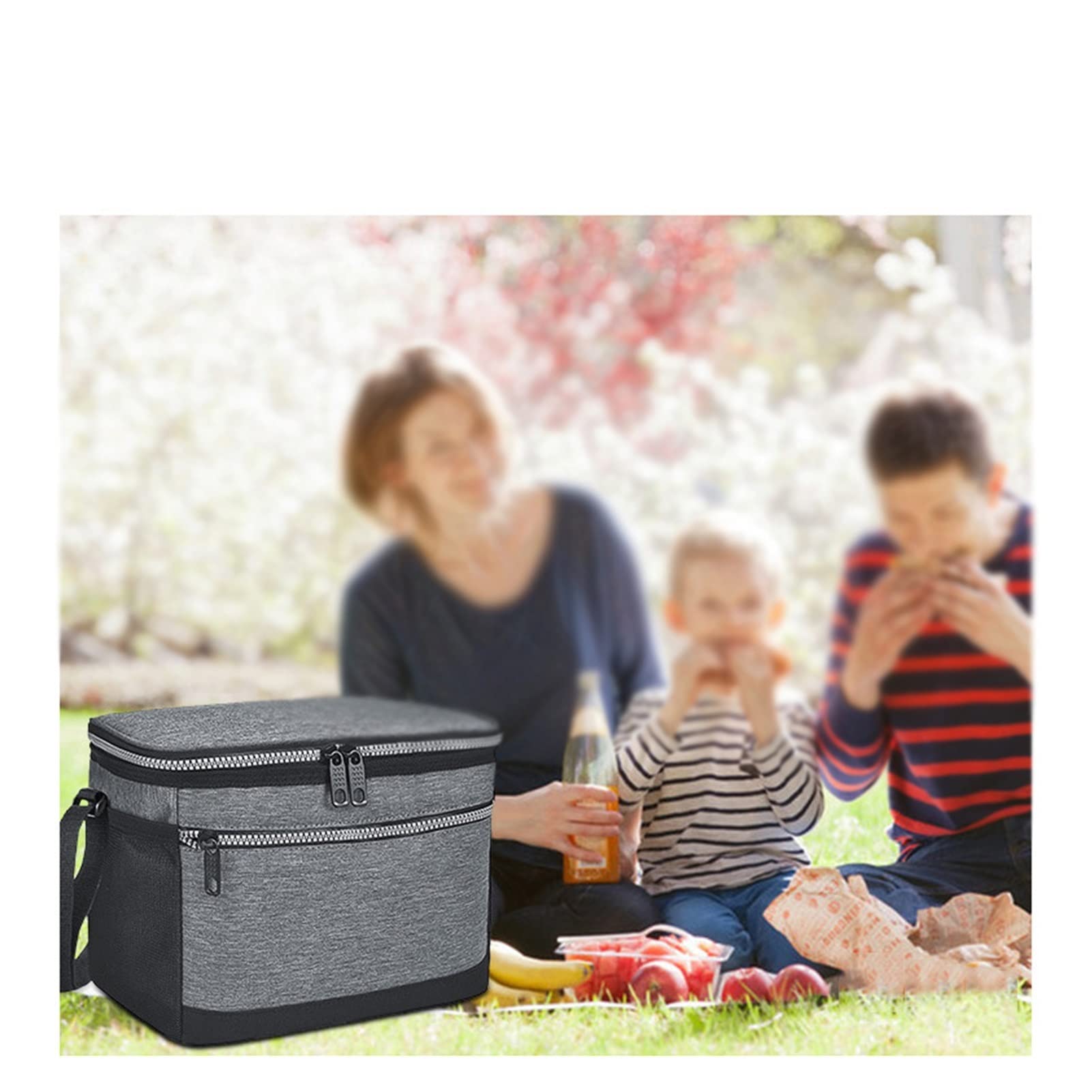 Borsa per Il Pranzo in Foglio di Alluminio Addensato per Picnic all'aperto e pranzi per Studenti - La Scatola per Il Pranzo isolata Mantiene Il Cibo Fresco