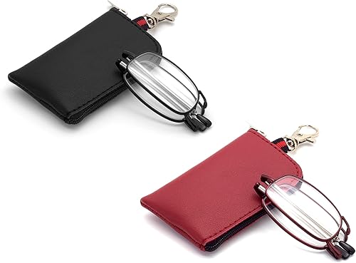 Miniatura 1 de Autojouls Gafas de lectura plegables, llavero para lectores de bolsas, compactos, fáciles de transportar