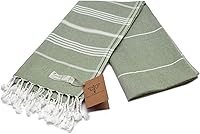 Vista 7 de SMYRNA TURKISH COTTON Classical Series - Toalla de playa turca original, prelavada, 37 x 71 pulgadas, toalla de baño peshtemal y turca para spa