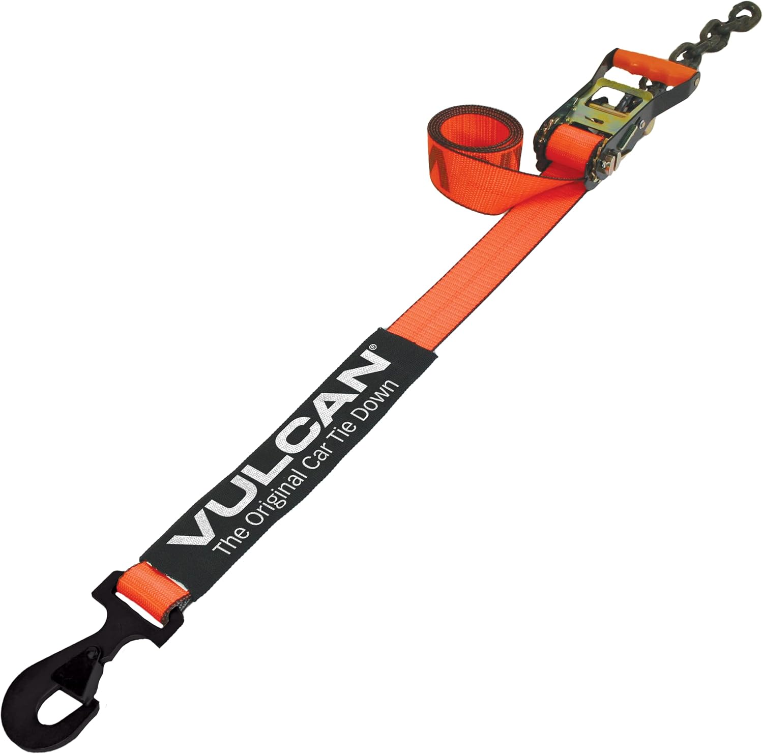 VULCAN Car Tie Down with Chain Tail Ratchet Snap Hook