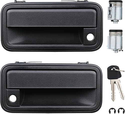 APPERFiT Manija de Puerta Externa Completamente Metálica con Cilindros de Cerradura y Llaves Compatible con Chevy Tahoe Suburban C/K1500 C/K2500