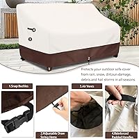 Vista 36 de Funda impermeable para mesa de centro para exteriores, rectangular para mesa auxiliar pequeña, para exteriores, rectangular, impermeable, 48 x 28 x