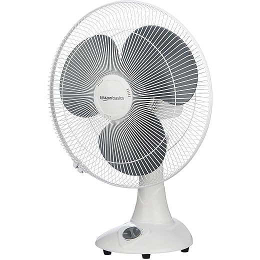 amazon basics 16 Inch Table Fan Tilting Head 1400 RPM Silent