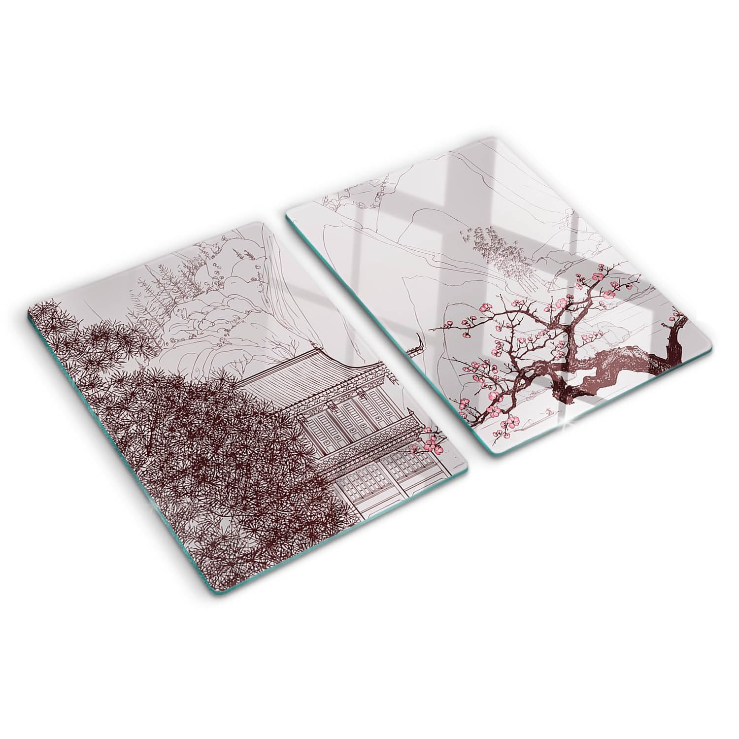 Planche en verre avec bords polis et impression haute définition