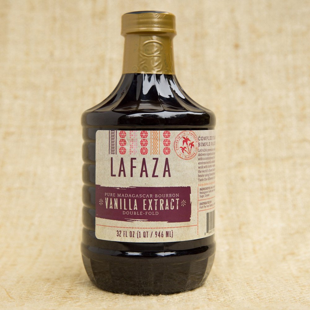 Lafaza Pure Madagascar Bourbon Vanilla Extract, All Natural, Double Fold 32 OZ