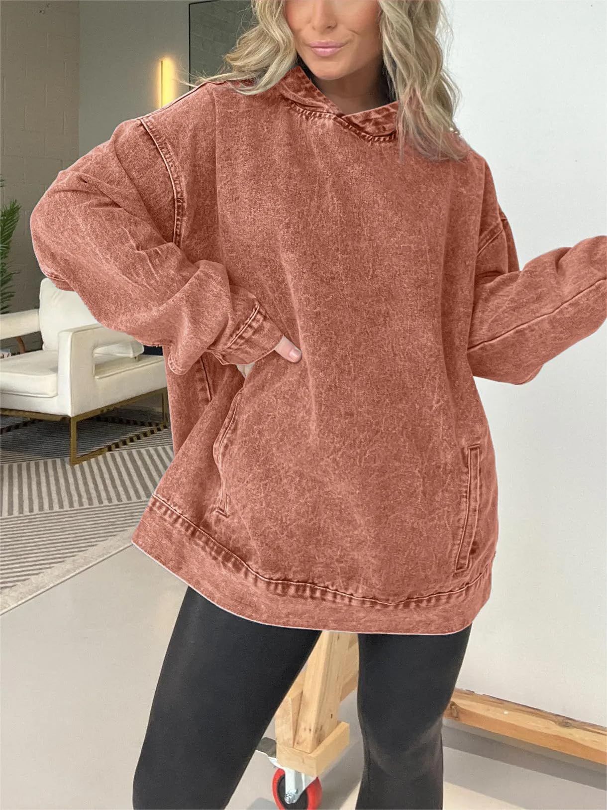 Dżinsowa bluza z kapturem z kieszeniami przednimi, damskie jesienne bluzy z kapturem dla chłopaka, casualowa kurtka dżinsowa
