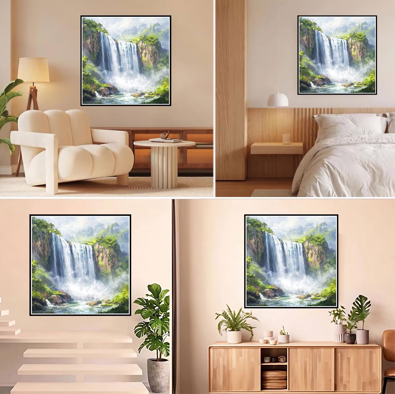 Diamond Painting Adulti, Autunno Diamond Painting Kit Completo, 5D Pittura Diamante Bambini Attività Manuale Creativa e Idea Regalo, Diamantini Crystal Art Tela Fai Da Te Kit 90x90cm Paesaggio FX#1007