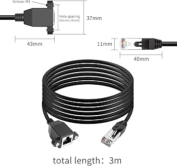 Amazon.com: QIANRENON RJ50 10P10C Male to Female Extension Cable