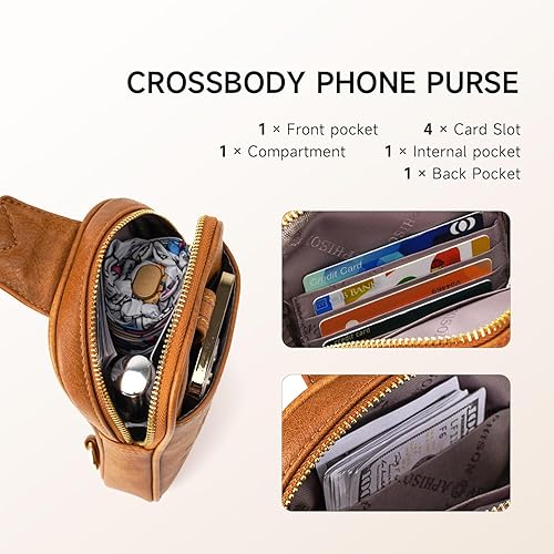 Miniatura 2 de APHISON Small Sling Bag Fanny Packs Phone Purse Crossbody Bags for Women Chest Bag Vegan Leather