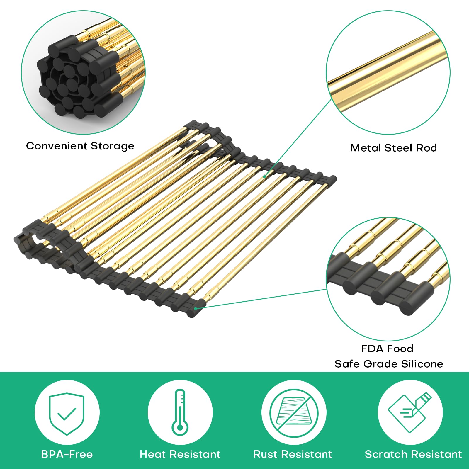 ARAINY Expandable Large Draining Rack - Image 2