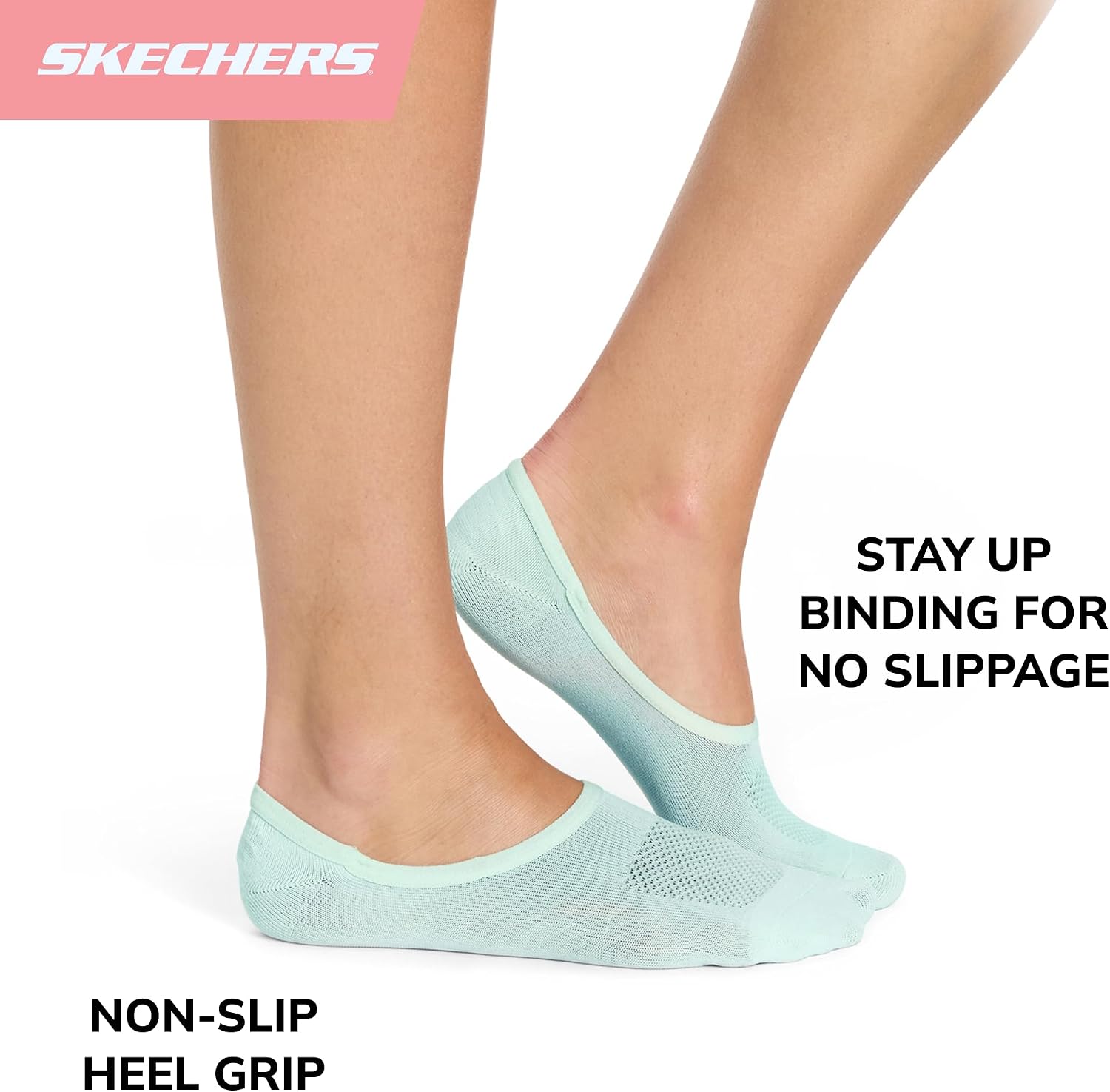 Skechers Women's Slip-ins 5-Pack Performance No Show Liners, Lightweight & Breathable Mesh