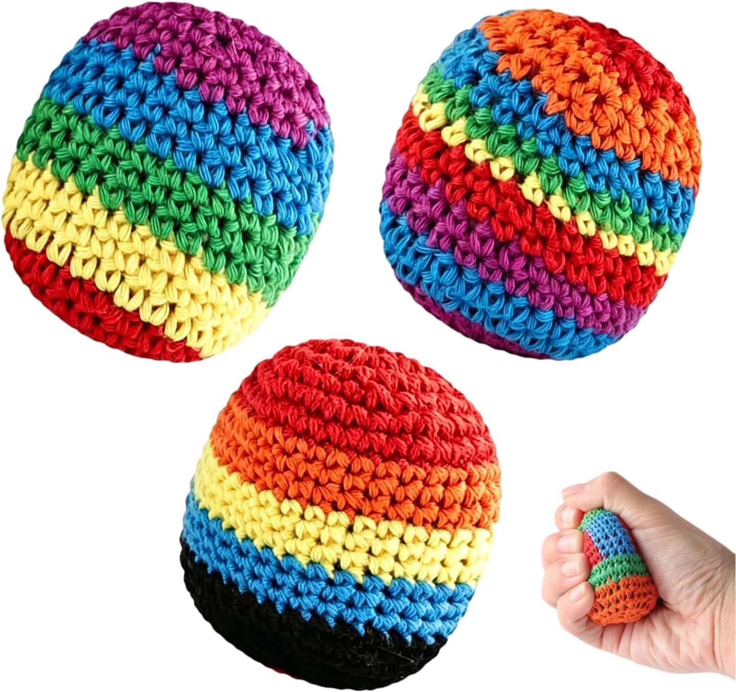 CREJOHY 3 in 1 Juggling Balls 3PCS Bean Bags Kids Throwing Lightweight Juggling Balls for Children Adults Hac Sack Footbag for Outdoor Toys Game for Kids Boys Girls Birthday Present Age 6+