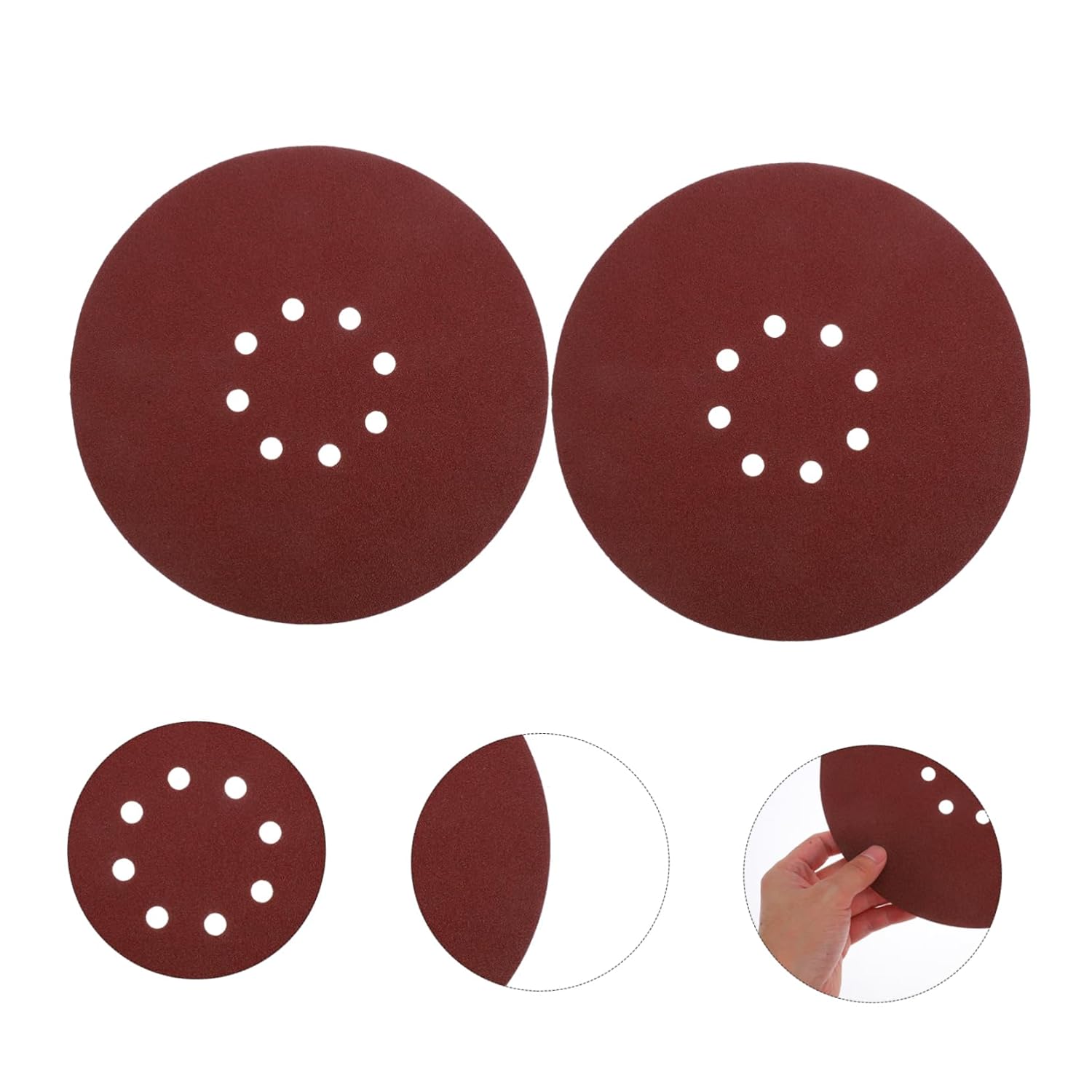 Aluminum Oxide Sandpaper Discs 50pcs 225mm Sandpaper Sanding Discs for Drywall and Wood Furniture Easy Install