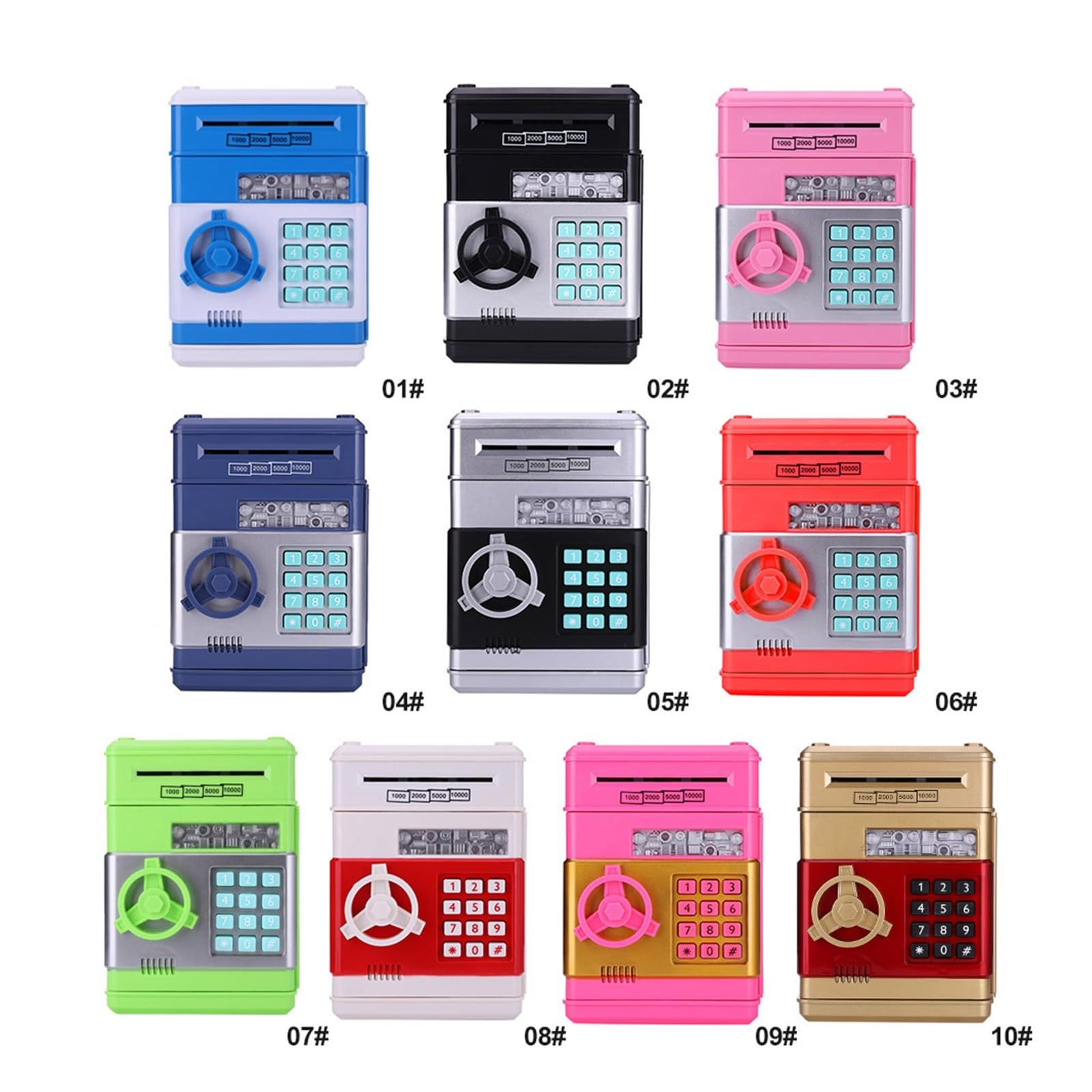 Coffre-Fort de sécurité Tirelire Électronique Coffre-Fort, Tirelires for Enfants ATM Mot De Passe Cash Coin Saving Box Machine Kid Xmas Gifts(Groen)