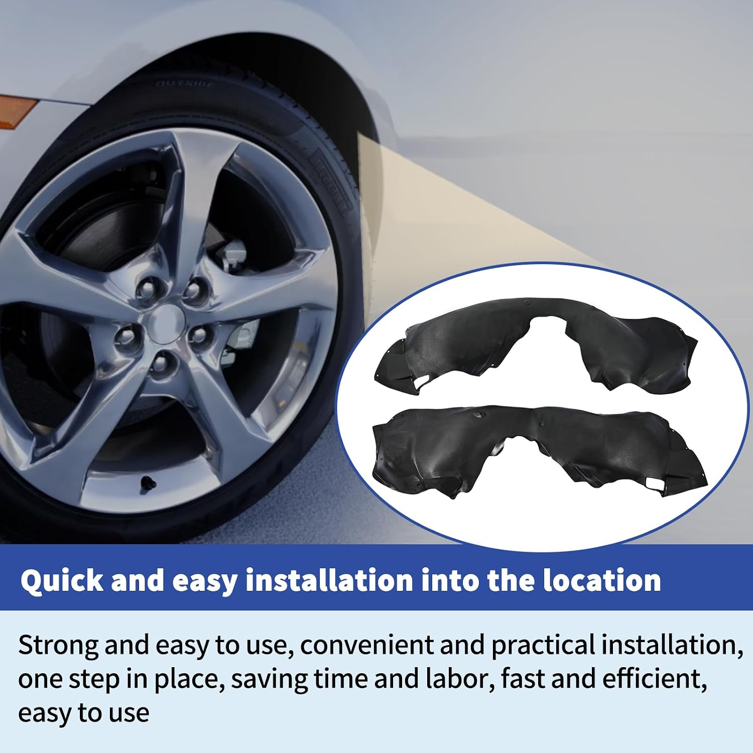 Front Fender Liner Compatible with Chevrolet Camaro 2014-2015