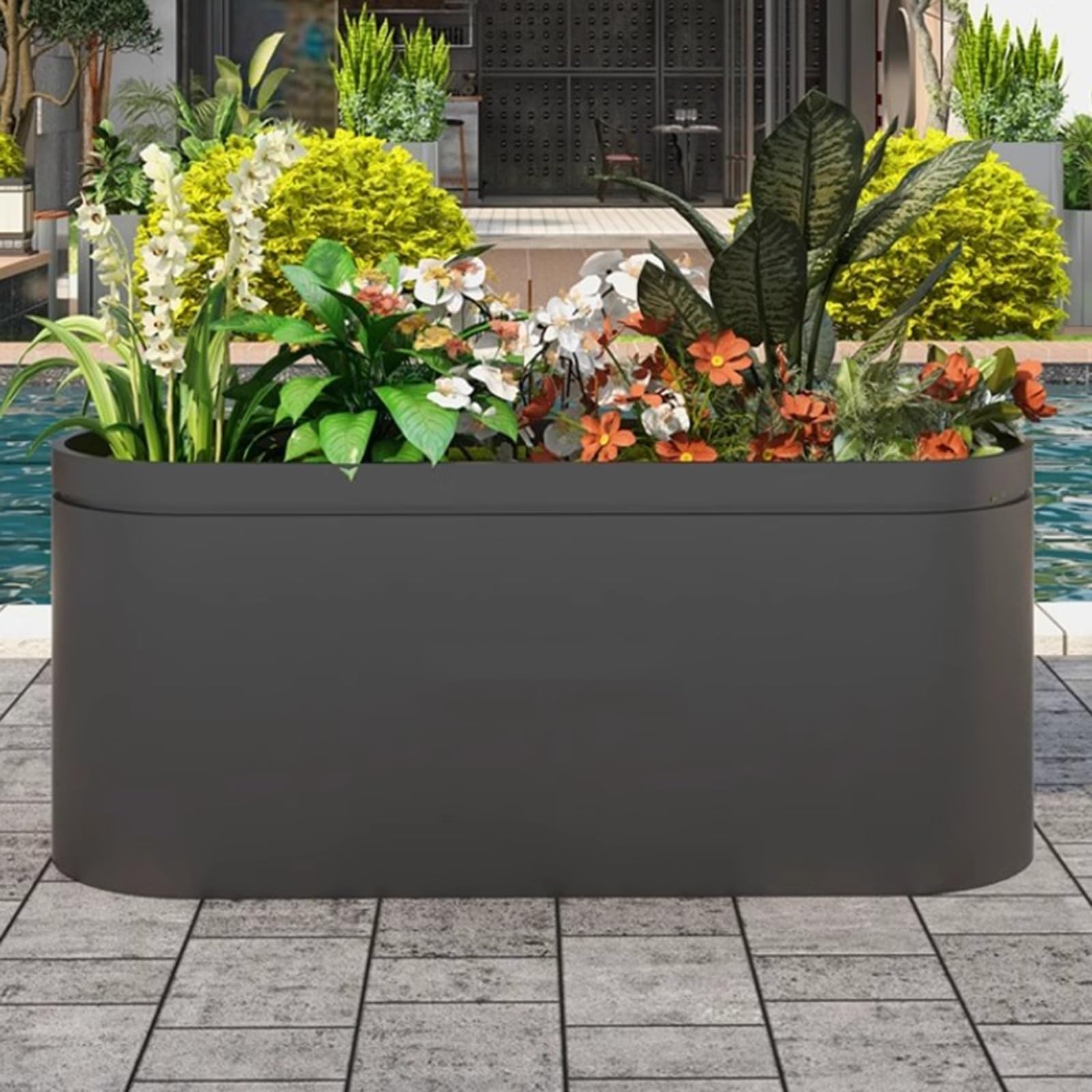 QINGGANG-0224 Garden Trough Planters Flower Pot and Box Commercial Street Sales Department