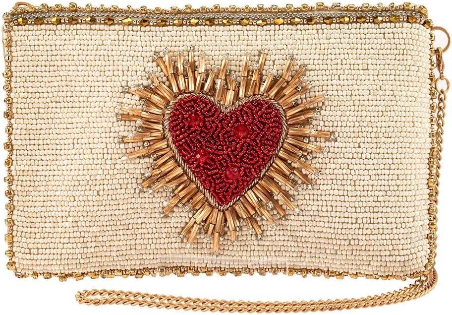 Women's Heart Burst Beaded Crossbody Phone Bag, Multi, no size