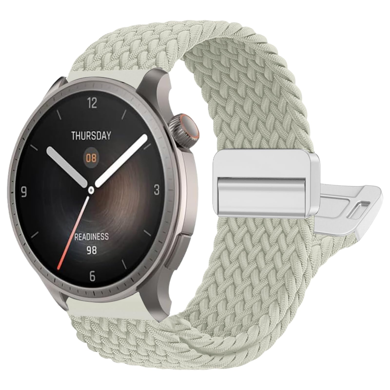 chinbersky Geflochten Armband für Amazfit Balance Armband/Amazfit GTR3/3 Pro/4/GTR 47mm/GTR 2/2e/ Stratos/2/2S/Stratos 3, 22mm Magnet Nylon Band für Huawei Watch GT5/4/3/2 46mm/GT5/3/2 Pro 46mm