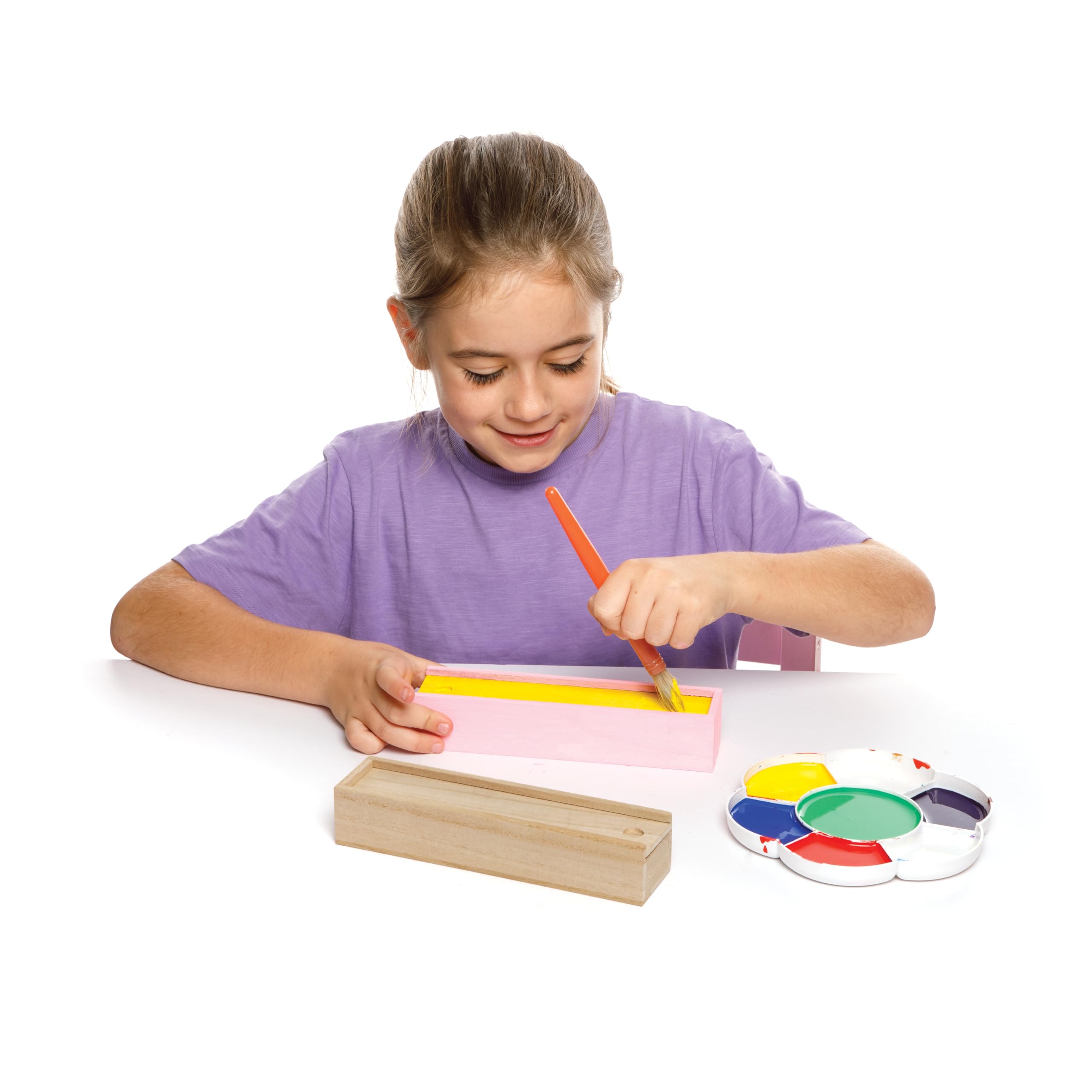 Baker Ross EC1247 Wooden Pencil Boxes (Box of 4) Plain Wood Pencil Boxes For Kids To Decorate,20cmx5cmx4cm - Image 3