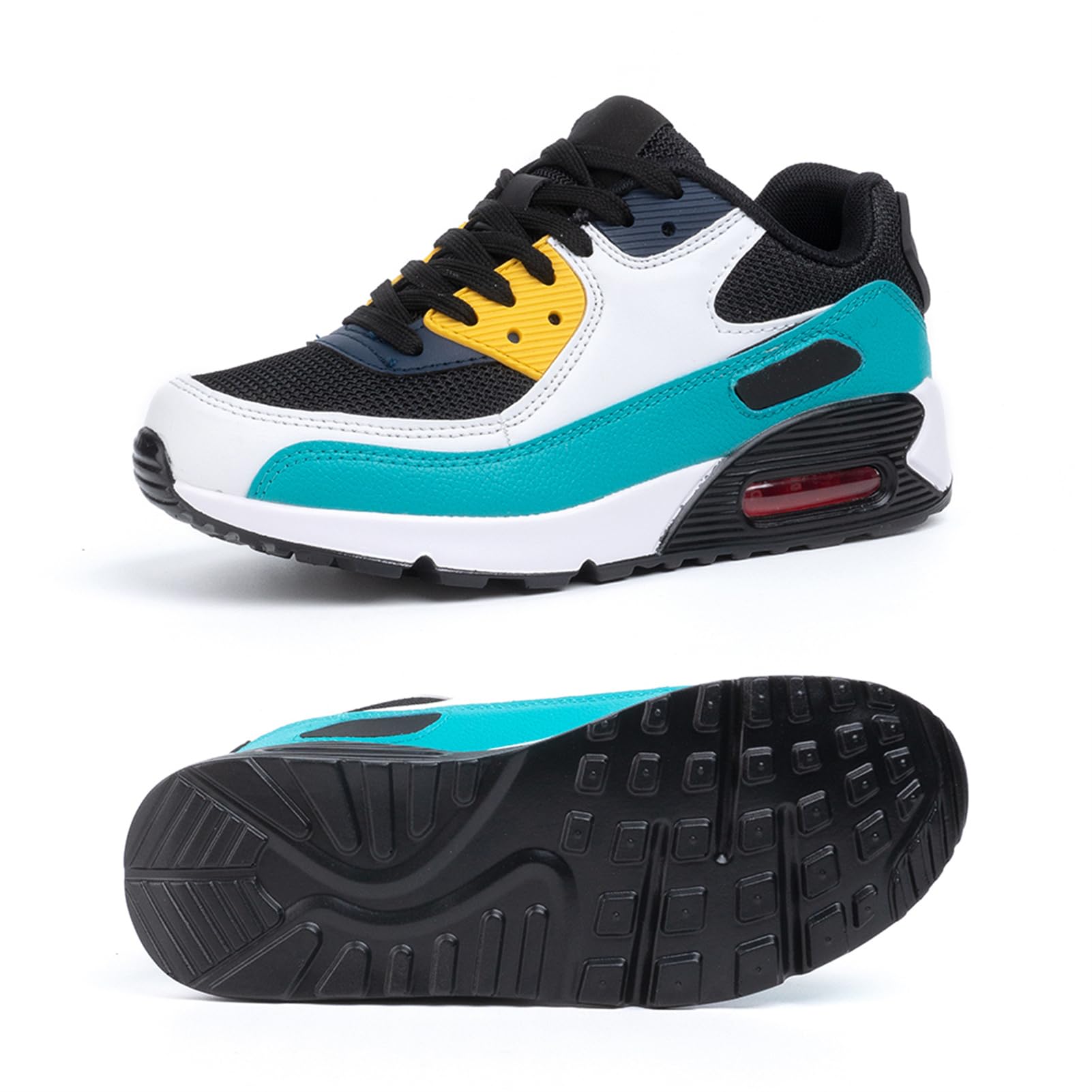 Hitmars Scarpe Running Uomo Donna Donna Ginnastica Sneaker Leggere Traspirante Outdoor Sportive Calzature da Corsa Pallavolo Tennis Nero Verde Bianco Rosa Giallo EU36-EU47
