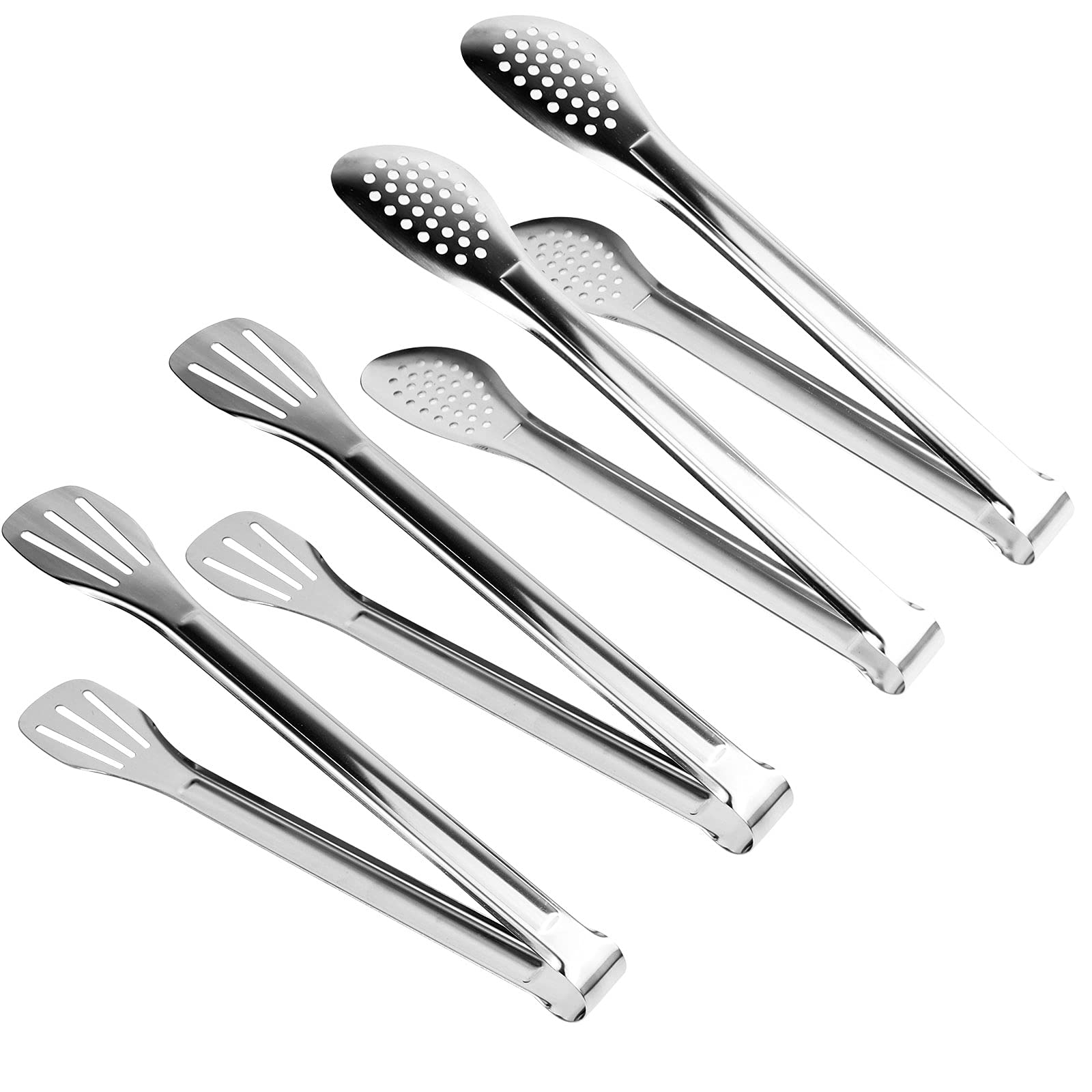 JOOTENBrand Tongs.Buffet Tongs,Kitchen Tongs Stainless Steel Food Tong Serving Tong,4 Pack (9 inch)