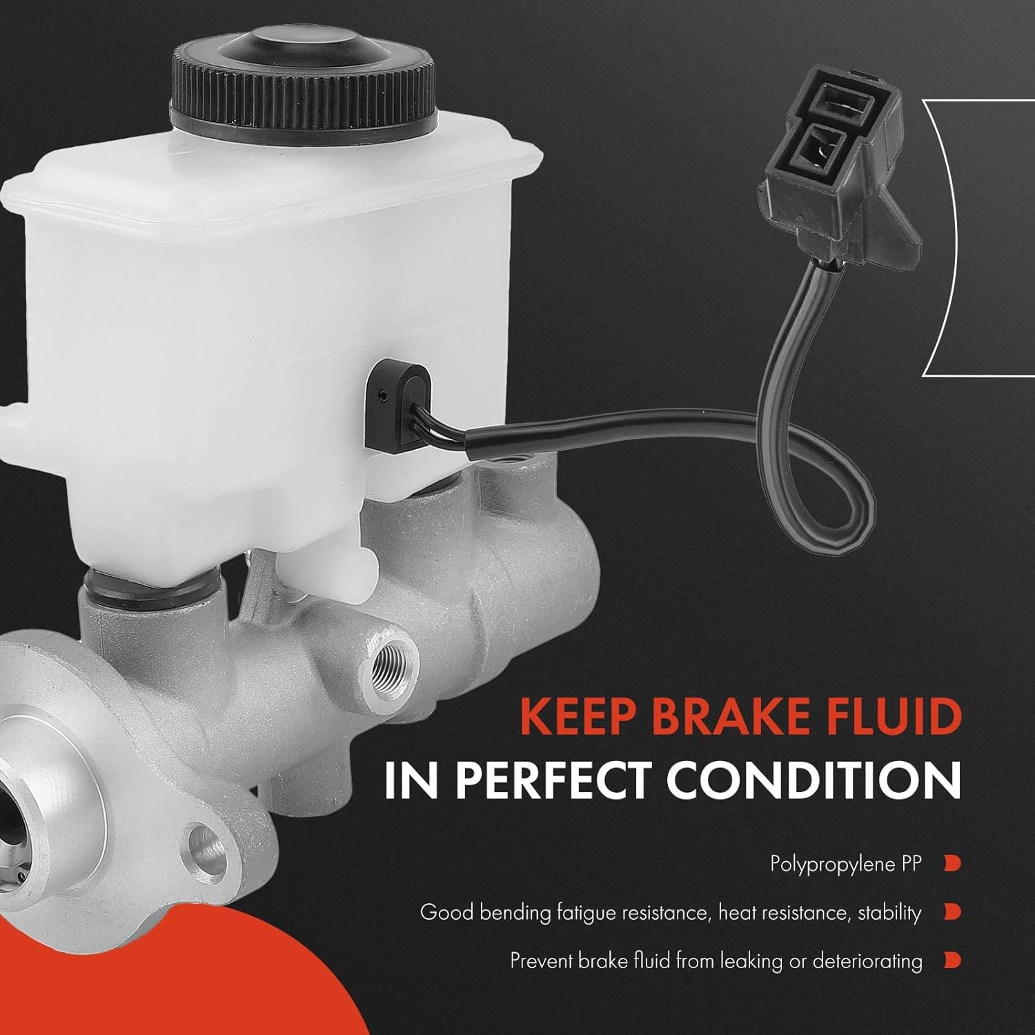 A-Premium Brake Master Cylinder with Reservoir and Cap Compatible with Ford, Mazda and Mercury Vehicles - Escort/Tracer 1991/1993, 323/Protege 1990-1994, MX-3 1992-1995 - Replace OE# BR7043400C