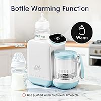 Vista 4 de Chefhandy Máquina de alimentos para bebés, vaporera y licuadora, máquina de puré con mezcla automática/manual, cesta de vapor, calentador