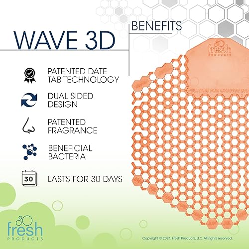 Miniatura 21 de Fresh Products Wave 3D, prácticamente elimina las salpicaduras de orina, uso de 30 días, fácil instalación, bacterias beneficiosas, fragancia