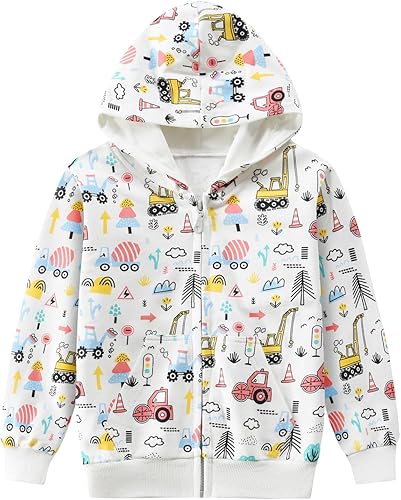 Little Hand Boys Dump Truck Sweatshirts Fall Long Sleeve Kids Sport Outdoor Pull