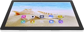 Airshi Portable Tablet, 10 Inch 100-240V 5G WIFI Dual Band 10 Inch IPS Screen Octa Core Processor for Home Travel (White)