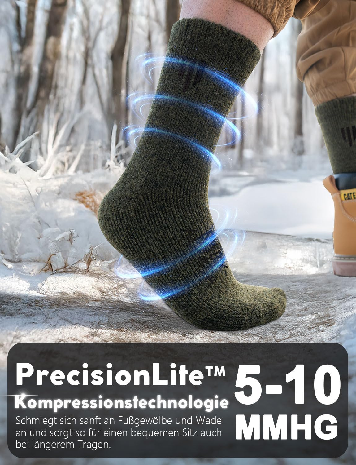Juclise Alpaka Socken Wollsocken - Wärmende Dicke Thermosocken für Winter, Jagd und Wandern, Kuschelsocken & Gemütliche Mittellange Socken für Herren und Damen