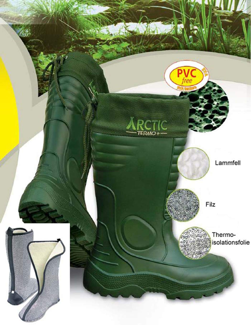LEMIGO leichte Eva Gummistiefel Thermostiefel Arctic 875