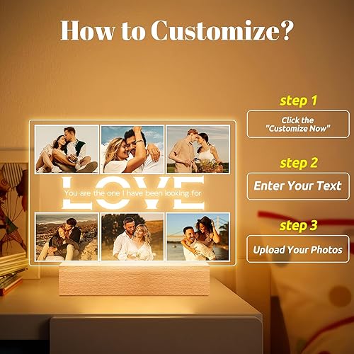 Miniatura 3 de Marcos de fotos personalizados, marco de fotos personalizado, marco de fotos personalizado, regalo de aniversario personalizado para el día de San